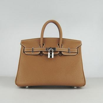 HBK25CS002 Birkin 25CM caffﾨﾨ chiaro (argento)